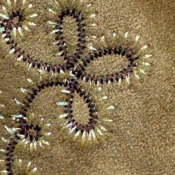 jacket NINE WEST faux suede & fur vintage Y2K embroidered pockets! cropped vegan - Picture 8 of 16